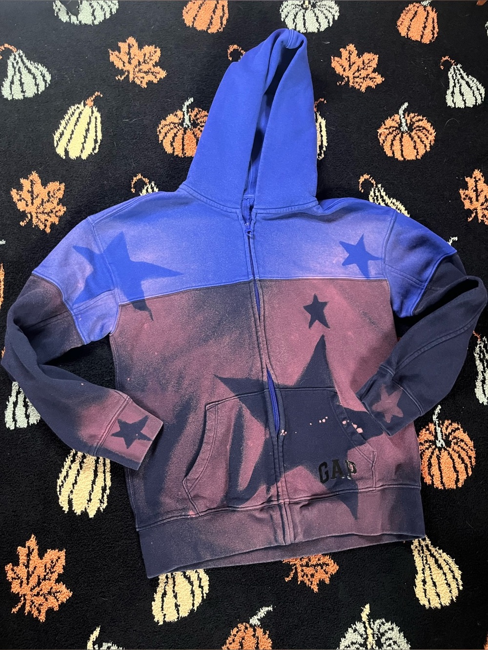#39 GAP Blue and Purple Star Zip Hoodie  availble on live sept 7th 9am mst